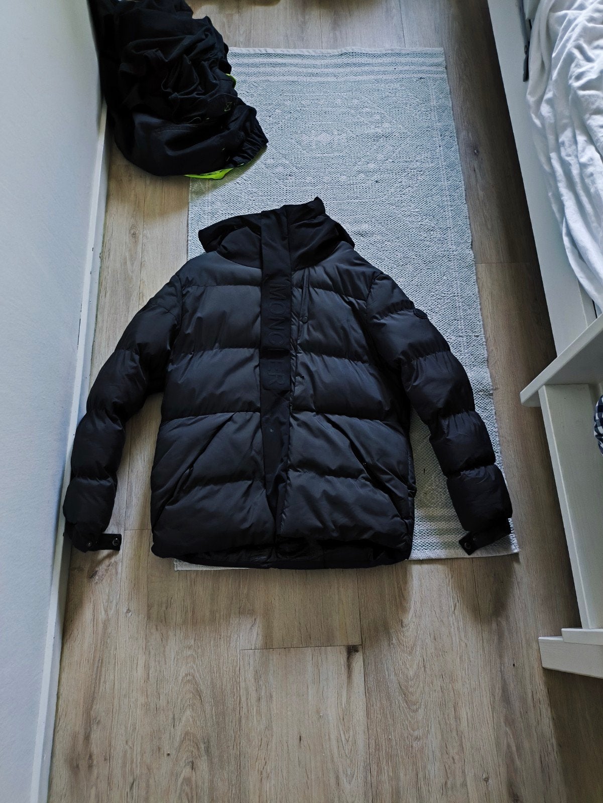 Moncler Puffer Jacket Zwart Maat M, Moncler, Maat 48/50 (M), Zwart, Ophalen of Verzenden