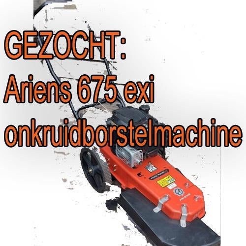 Gezocht Ariens 675exi onkruidborstelmachine, Tuin en Terras, Ophalen of Verzenden, Zo goed als nieuw