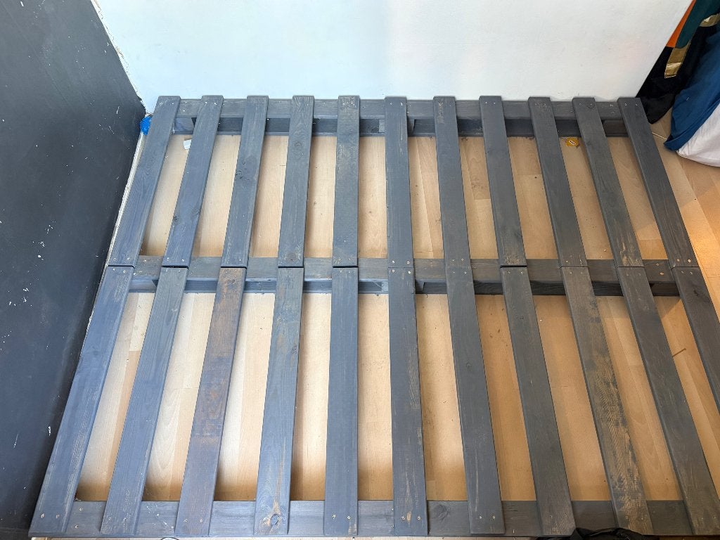 Vida XL bedpallet 160 x 200, Ophalen, Tweepersoons, Zo goed als nieuw, 200 cm