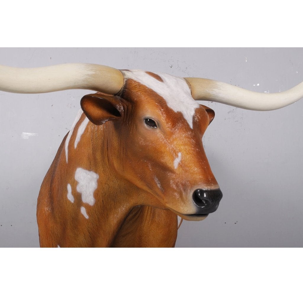 Bull Texas Longhorn 288 cm - stier texas longhorn beeld, Ophalen, Nieuw, Overige typen