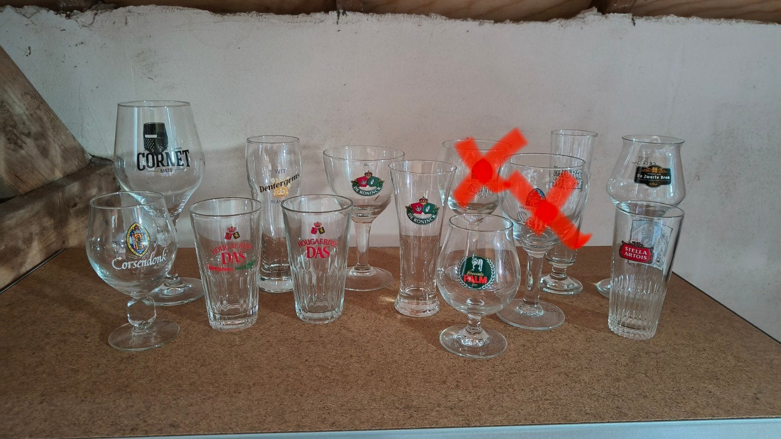 Belgische bierglazen collectie, Ophalen, Gebruikt, Glas of Glazen
