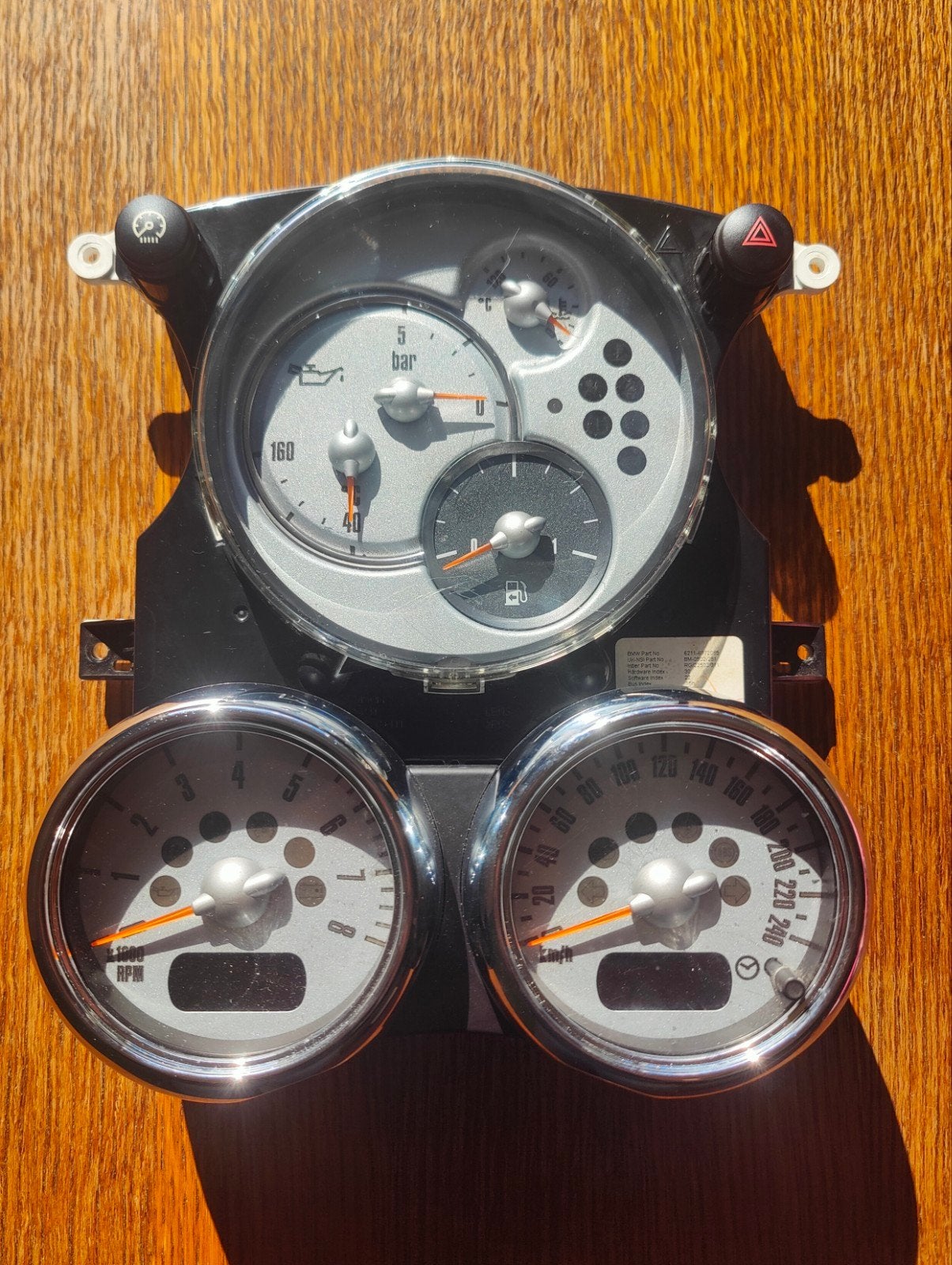 Mini Chrono Pack teller set voor Mini Cooper S R53 R52 R50, Ophalen of Verzenden, Gebruikt, Mini