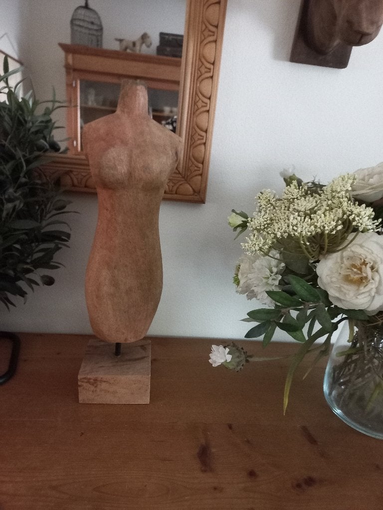 Houten paspop buste, Antiek en Kunst, Ophalen of Verzenden