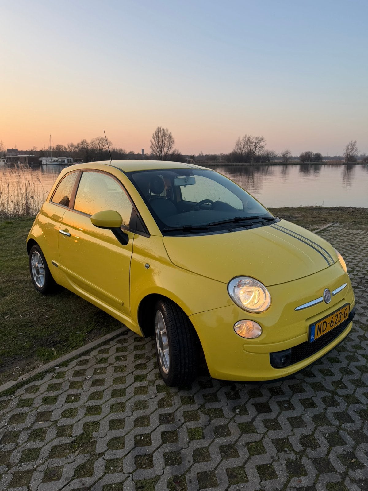 Fiat 500 1.2 2009 met nieuwe APK tot juli 27, Auto's, Voorwielaandrijving, 1242 cc, 4 cilinders, 840 kg