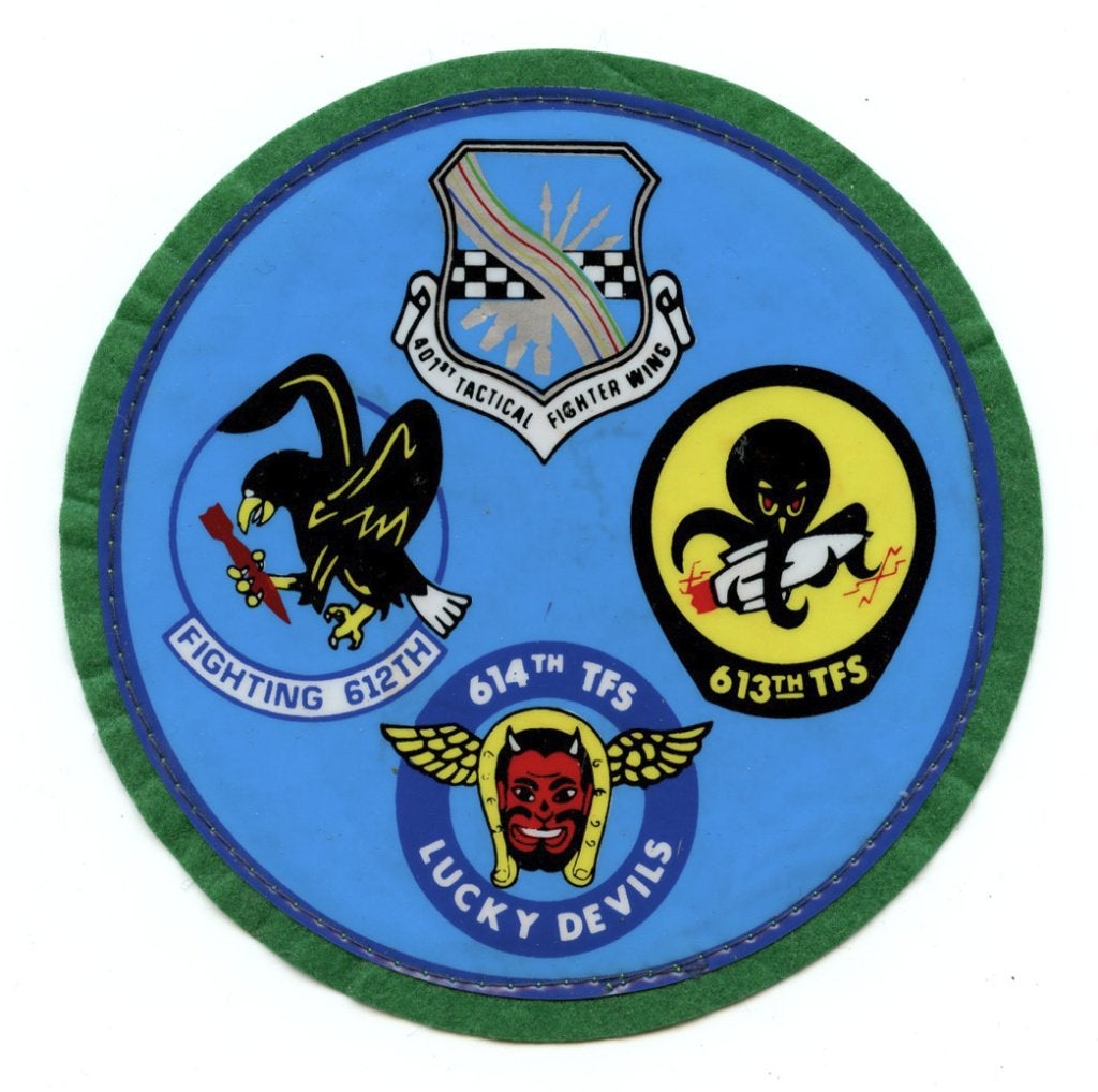 USAF patch 401 TFW Gaggle F-4D Phantom Torrejon Spanje, Verzamelen, Ophalen of Verzenden, Luchtmacht, Amerika, Embleem of Badge