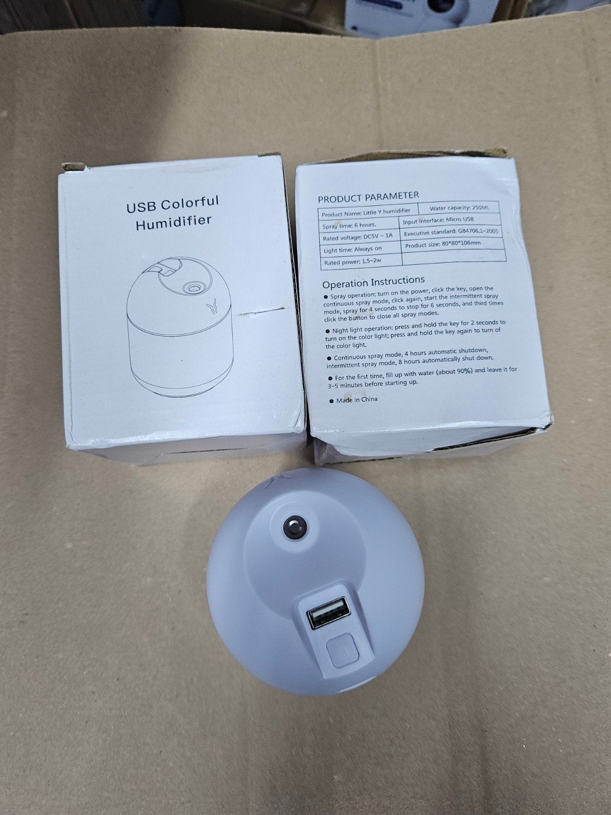 2x USB Kleurrijke Luchtbevochtiger - Compact en Draagbaar, Ophalen of Verzenden, Nieuw