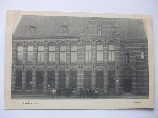 P211 Assen - Postkantoor - 1918, Verzenden, Voor 1920, Gelopen, Drenthe