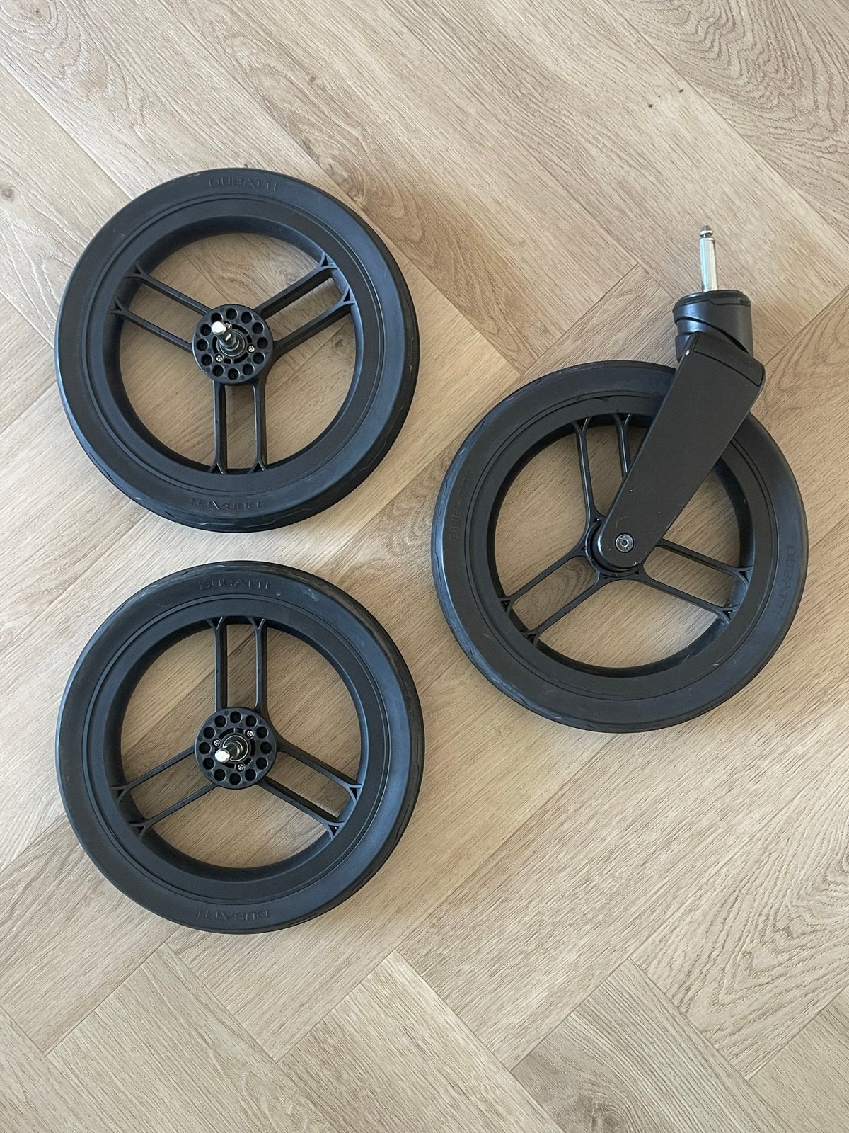 Dubatti Two Comfort wielen - Set van 3, Ophalen of Verzenden, Gebruikt, Kinderwagen, Overige merken