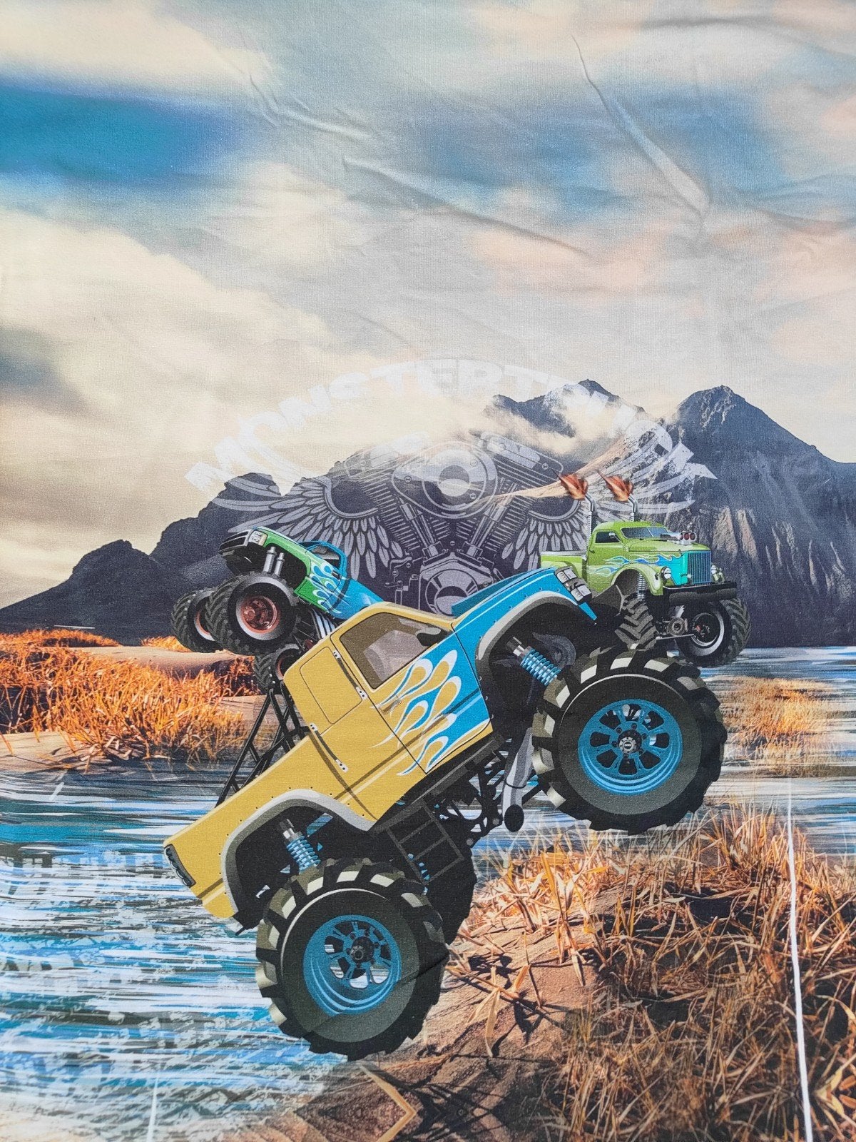 Monstertruck paneel - tricot katoen, Ophalen of Verzenden, Nieuw, Overige schalen, Onderdeel