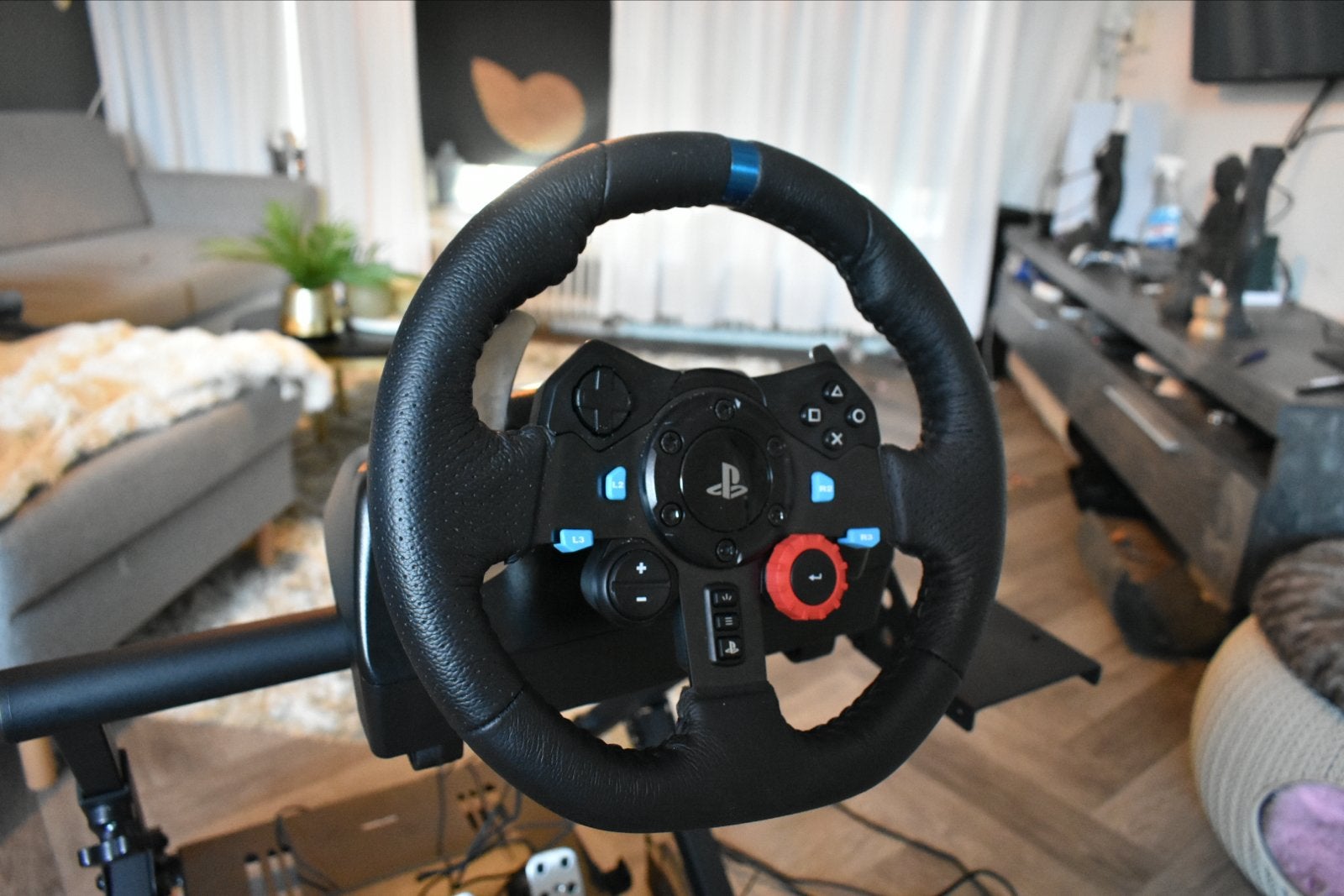 Logitech G29 Racestuur met Pedalen en Playseat Standaard, Spelcomputers en Games, Ophalen, Racestuur, Gebruikt, Force feedback