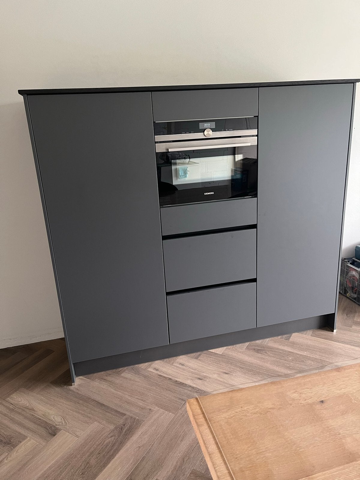 Keukenkast Antraciet grijs, Huis en Inrichting, Keuken | Complete keukens, Ophalen, Zo goed als nieuw, Grijs, Enkelwandige keuken