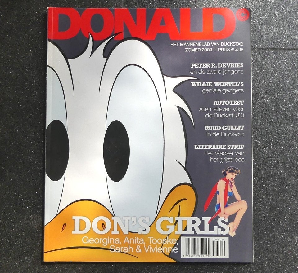 Donald "het mannenblad van Duckstad" Donald Duck glossy, Ophalen of Verzenden, Zo goed als nieuw, Glossy