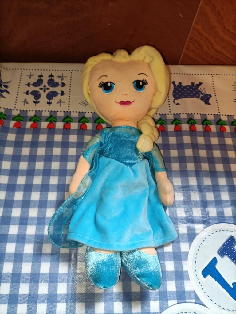 Prinses Elsa knuffel Frozen, Ophalen of Verzenden, Zo goed als nieuw, Overige typen