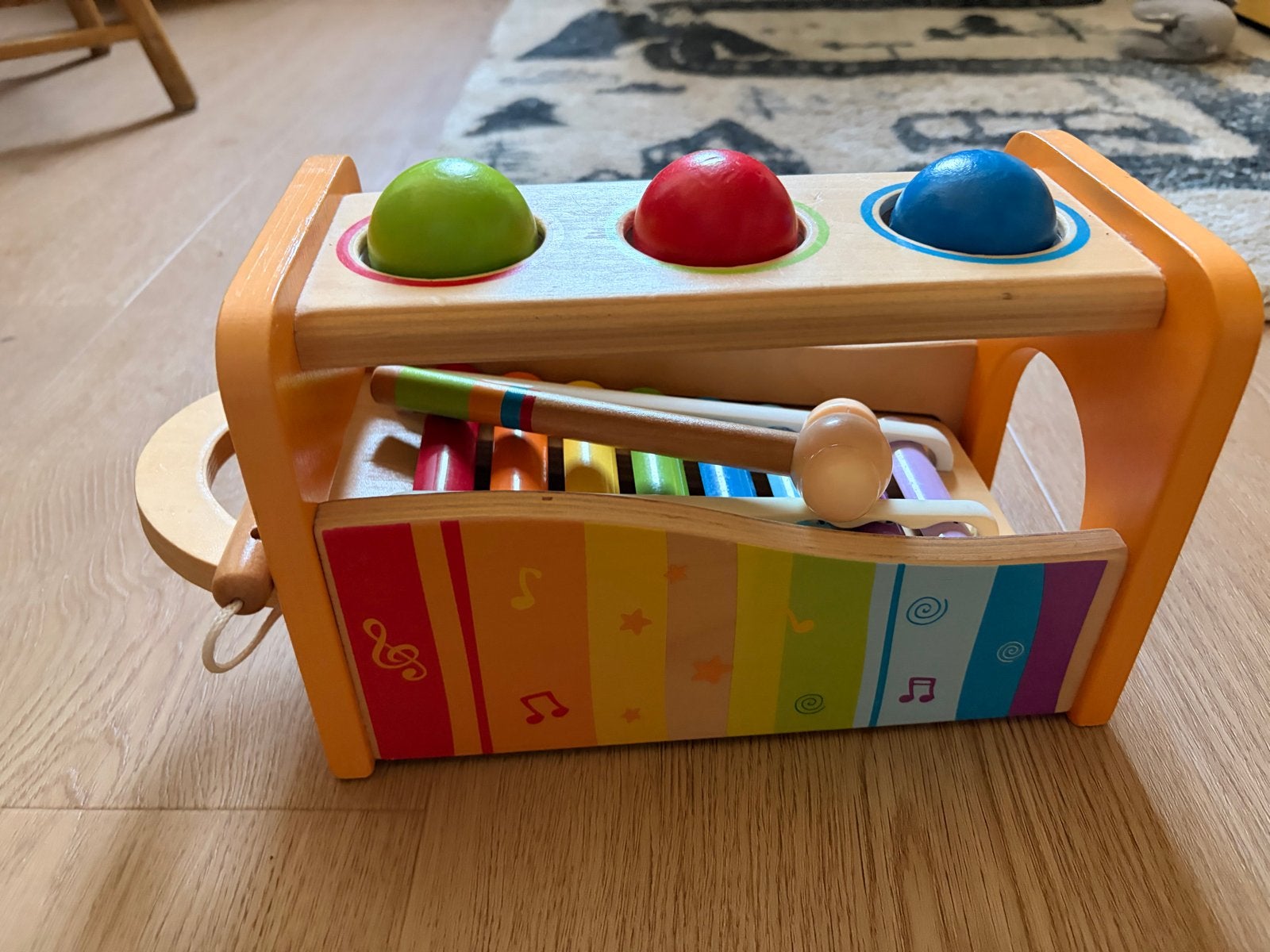 Hape hamerspel en xylofoon, compleet, Ophalen of Verzenden, Gebruikt, Overige typen