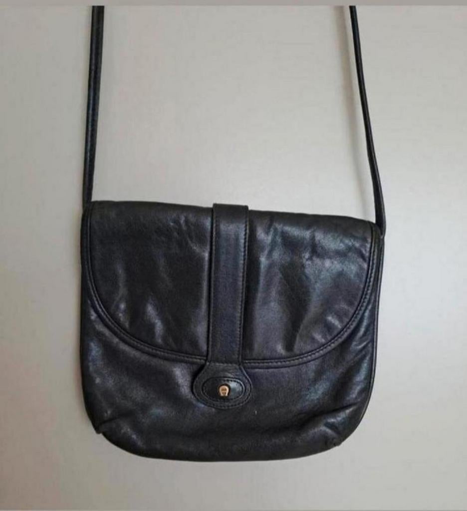 AIGNER TAS, Verzenden, Zo goed als nieuw, Zwart, Leer