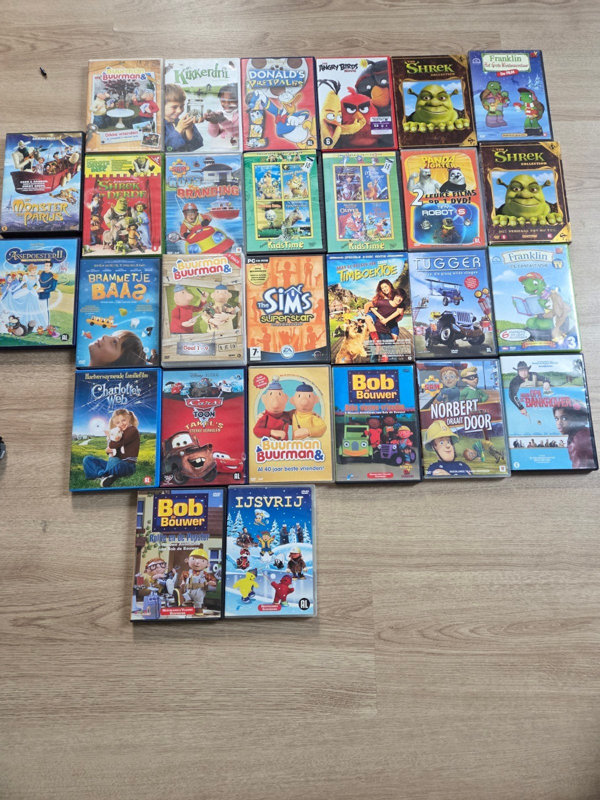 Grote collectie kinderfilms en series op DVD, Gebruikt, Animatie, Alle leeftijden, Nederlands