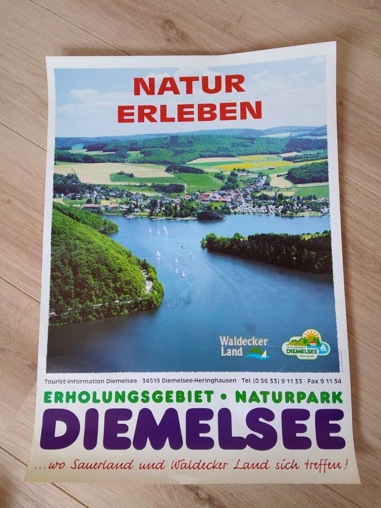 Div. Vakantie posters, Diemelsee en Bateaux Parisiens., Ophalen of Verzenden, Zo goed als nieuw, A1 t/m A3, Reclame