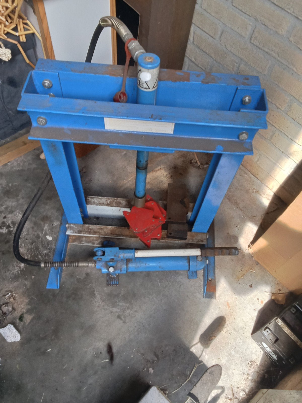 Hydraulische pers met hulpstukken, Doe-het-zelf en Verbouw, Ophalen, Gebruikt