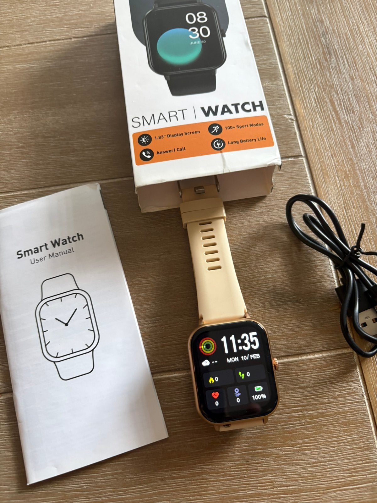 Smartwatch dames, Sieraden, Tassen en Uiterlijk, Ophalen of Verzenden, Zo goed als nieuw, Zwart, Android