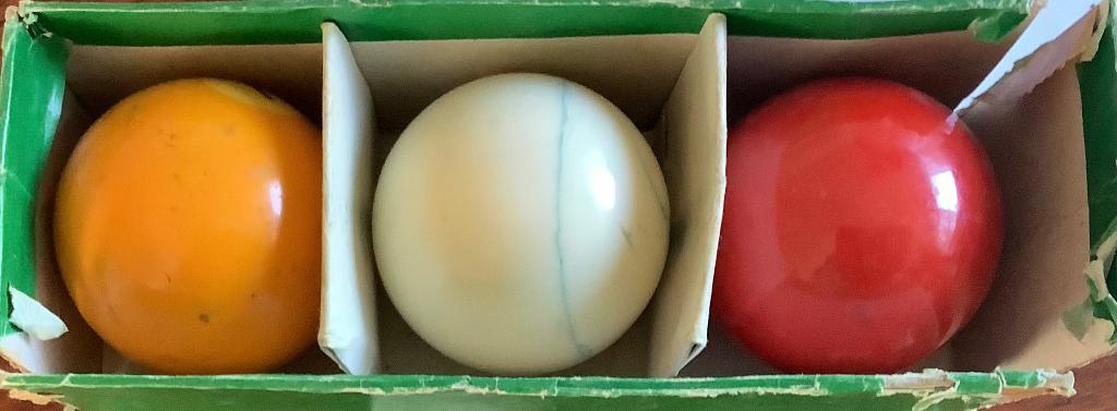 Biljartballen  voor tafelbiljart: 3 stuks, Ophalen, Gebruikt, Keu of Ballen