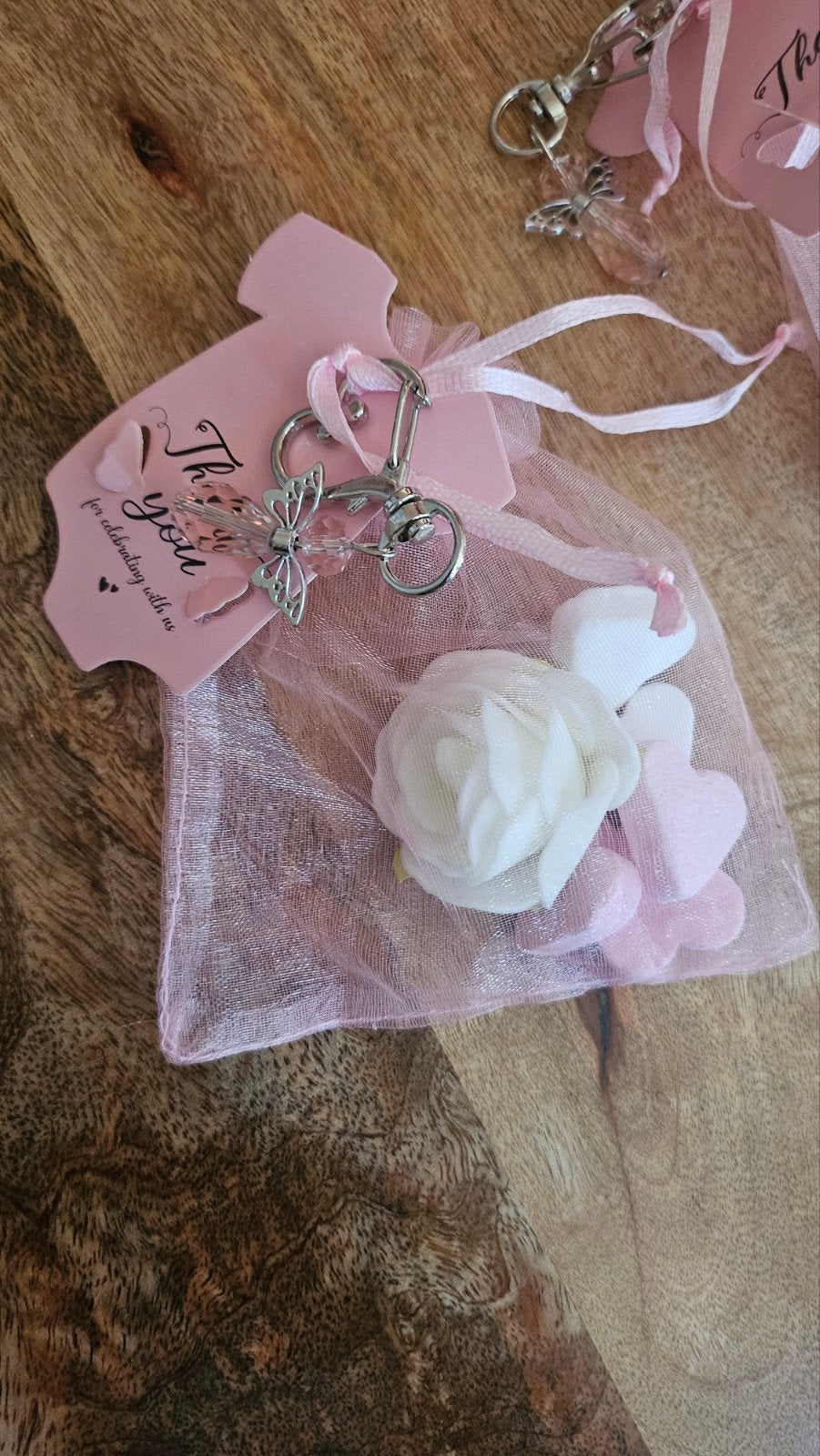 Kraamcadeau 'It's a Girl' Bedankje met Sleutelhanger, Ophalen of Verzenden, Nieuw