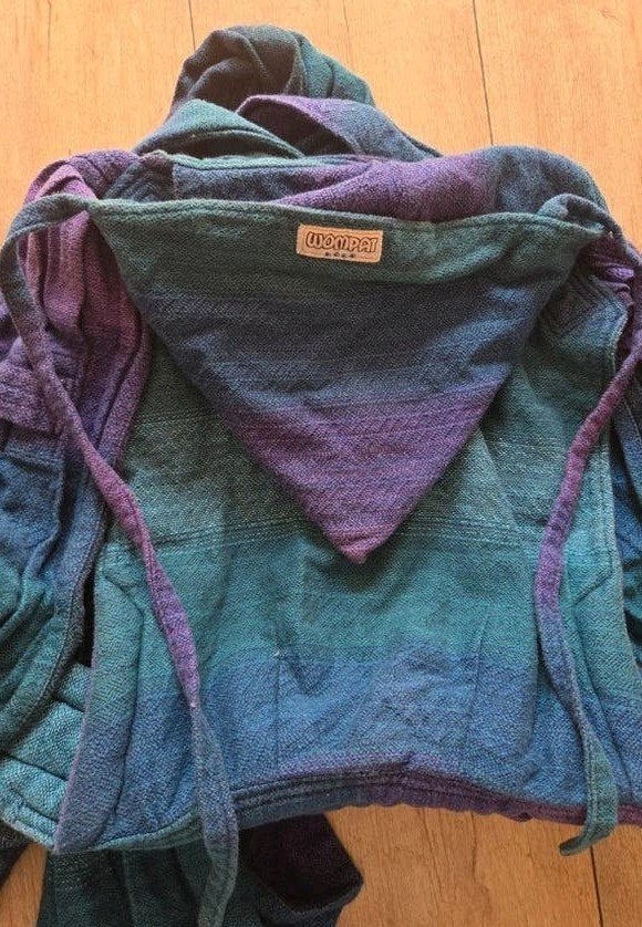 Wompat Wrap Tai draagzak met drool pads - Solki Tarina, Kinderen en Baby's, Overige merken, Buik of Rug, Ophalen of Verzenden