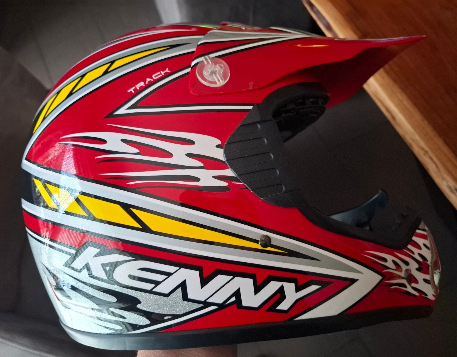 Kenny Track Offroadhelm - Maat S met Smith bril, Motoren, Kinderen, Offroadhelm, S, Tweedehands