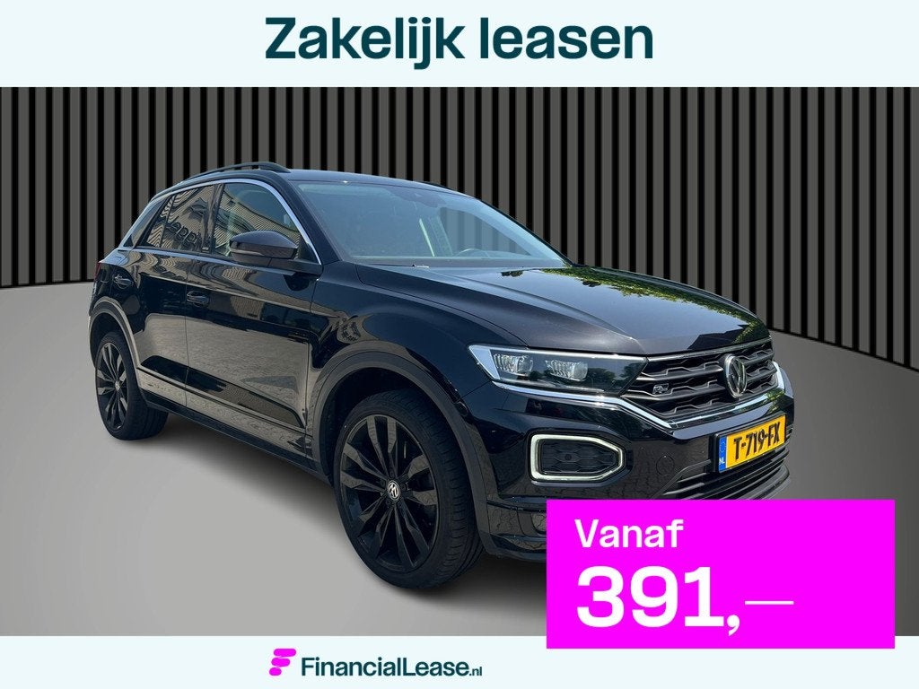 Volkswagen T-Roc 1.5 TSI Sport navi, cruise, stoelverw, trek, Stof, 4 cilinders, 150 pk, Zwart