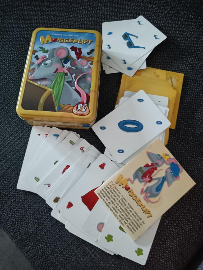 Muisgefluipt Kaartspel in Blik - Compleet, Hobby en Vrije tijd, Gezelschapsspellen | Kaartspellen, Een of twee spelers, Ophalen of Verzenden