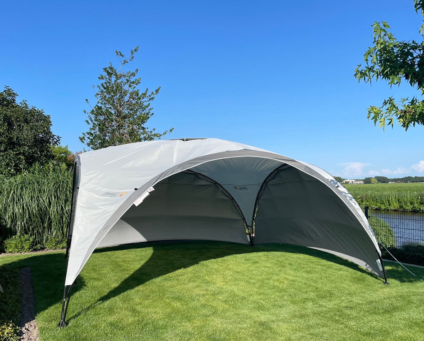 COLEMAN EVENT SHELTER XL 4.50 x 4.50 m., grijs/groen, Tuin en Terras, Ophalen, Zo goed als nieuw, Minder dan 5 meter