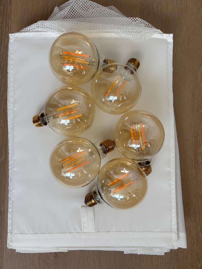6x LSC Smart Connect E27 smart lampen, Led-lamp, Minder dan 30 watt, Industrieel / vintage, Zo goed als nieuw