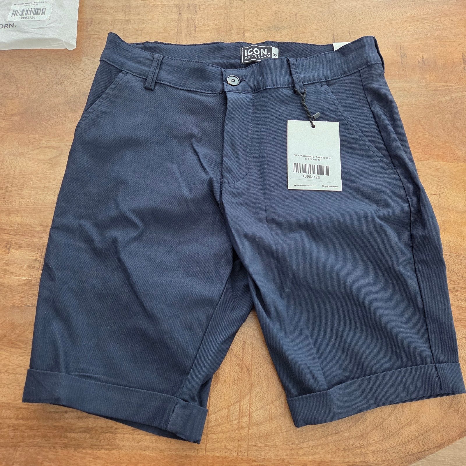 Nieuwe ICON. Amsterdam Avani Shorts - Donkerblauw, Maat 32, Blauw, Nieuw, Overige maten, Ophalen of Verzenden
