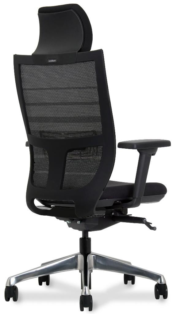 Ergo office premium bureaustoel netweave met hoofdsteun, VST, Zwart, Nieuw, Ophalen of Verzenden