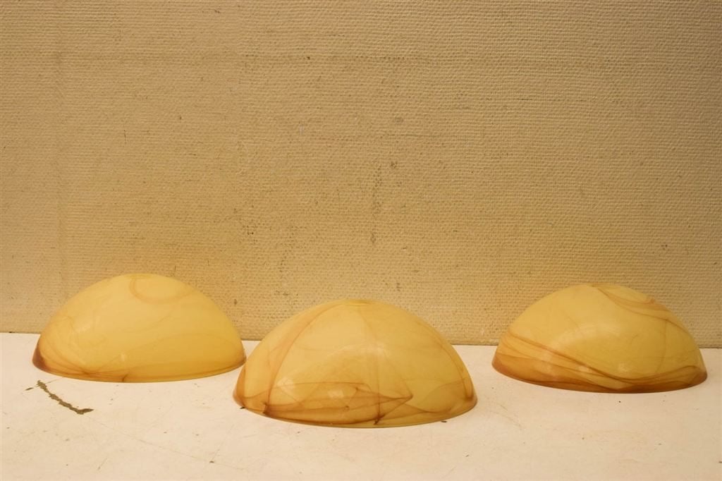 3 stuks Lampenkappen 46821, Gebruikt, Tafellamp, Geel, Ophalen of Verzenden