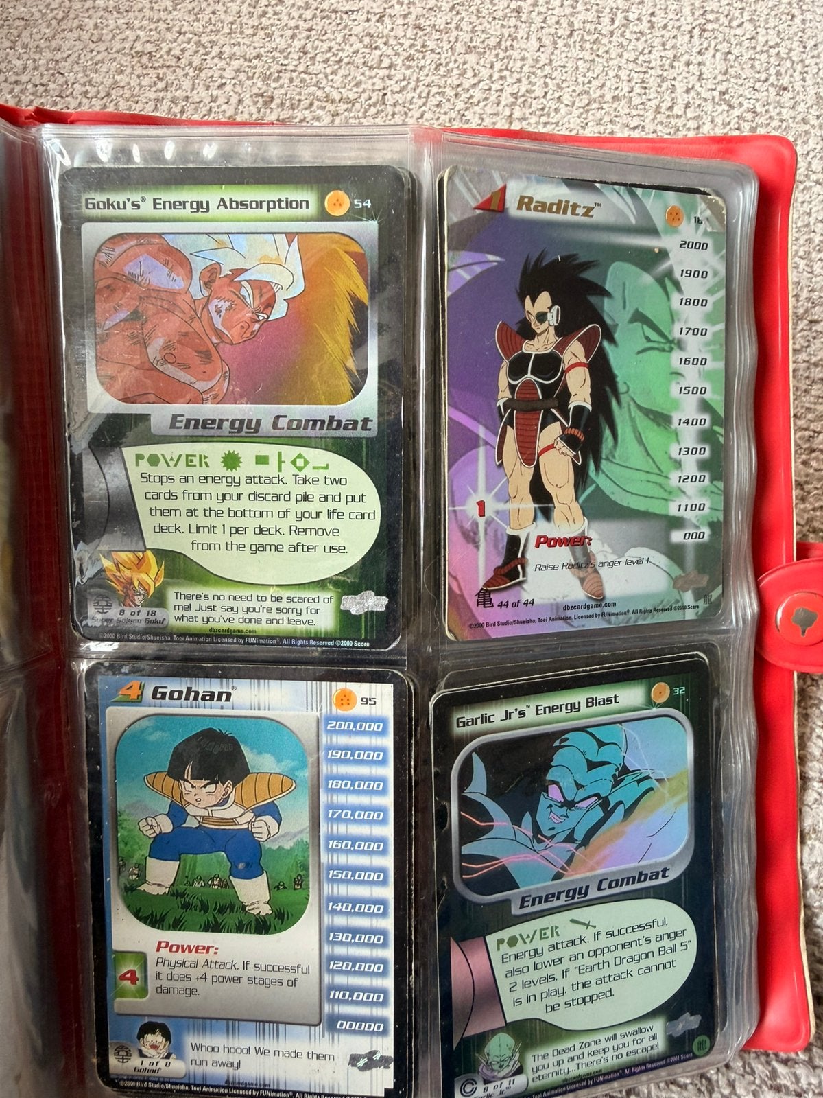 Dragon ball z kaarten, Ophalen of Verzenden, Gebruikt, Meerdere kaarten