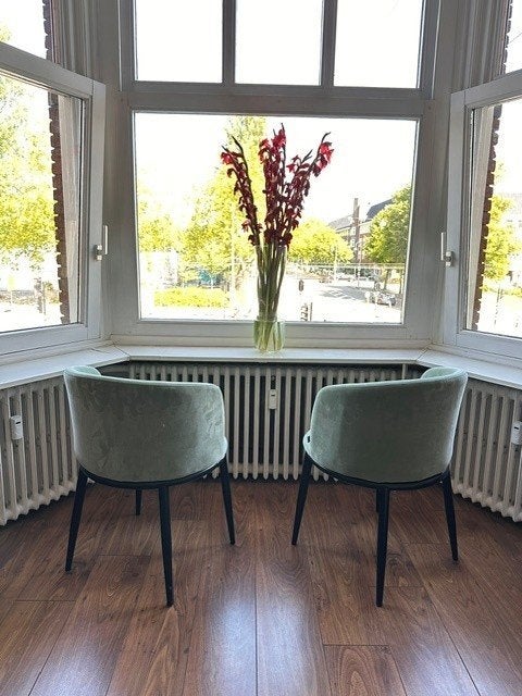 Set van 8 Eichholtz design stoelen, Huis en Inrichting, Ophalen, Gebruikt, Overige kleuren, Eichholtz chique Design Velours luxe Elegant  Tijdloos