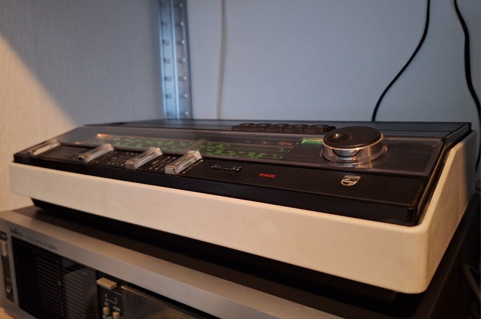 Philips 740 receiver met luidsprekers.   Vintage., Ophalen of Verzenden, Minder dan 60 watt, Overige merken