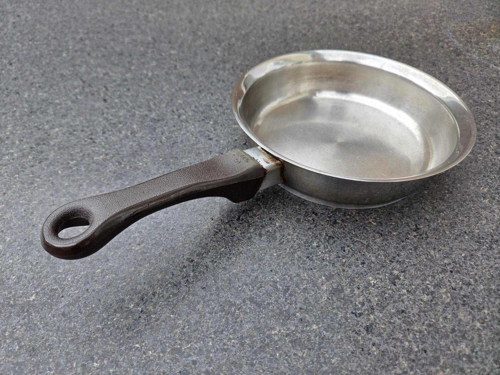 Fissler Koekenpan 18 cm RVS - Made in W.-Germany, Ophalen of Verzenden, Gebruikt, Rvs, Koekenpan of Braadpan