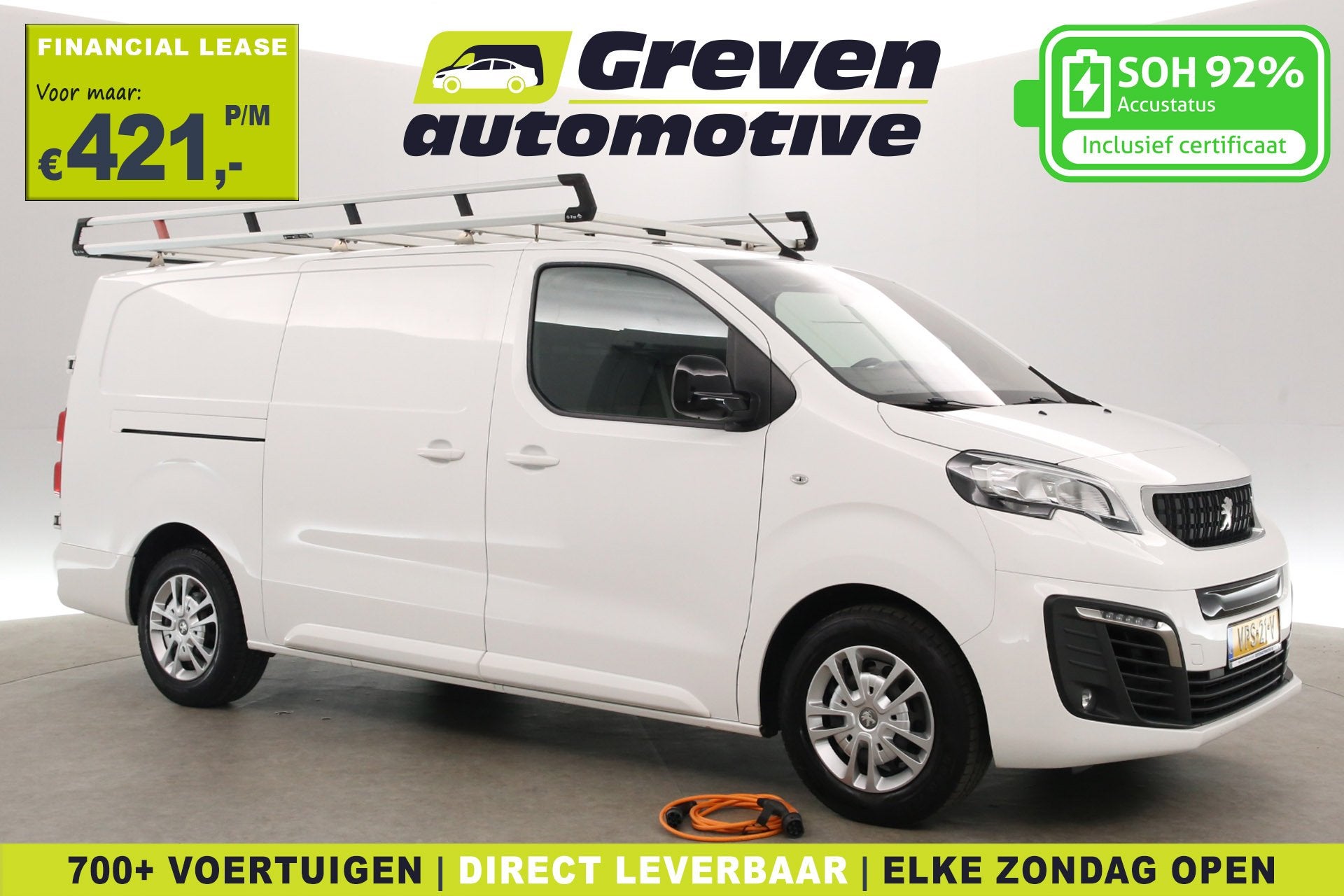 Peugeot e-Expert 75 kWh L3H1 | Snelladen | SOH 92% | Airco |, Auto's, Gebruikt, Wit, Origineel Nederlands, Parkeersensor
