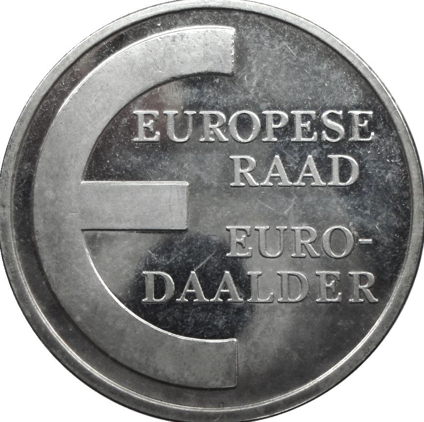 Nederland - Maastricht penning Europese Raad 1981 (zilver), Postzegels en Munten, Ophalen of Verzenden, Zilver, Nederland