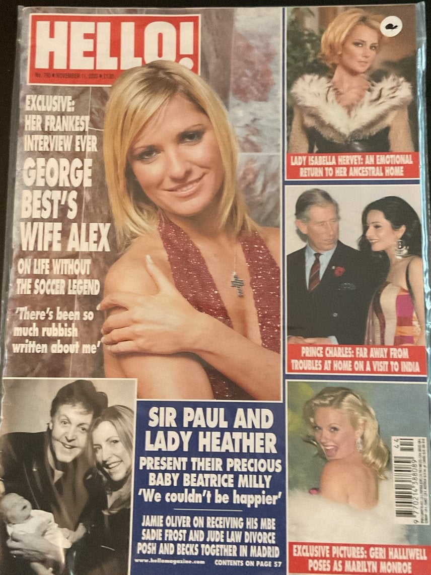 Hello! Magazine, George Best's vrouw Alex en Paul McCartney, Boeken, Tijdschriften en Kranten, Verzenden, Gelezen, Gossip of Showbizz