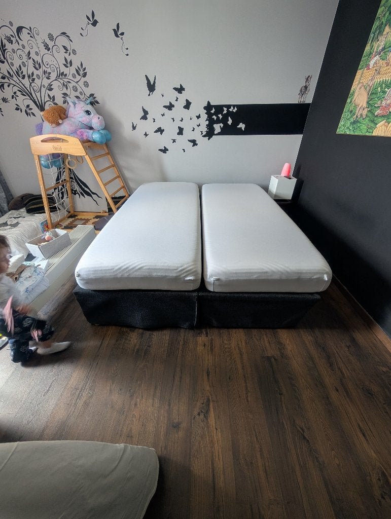 Expandable Single-to-Double Bed Frame, Gebruikt, Tweepersoons, Ophalen of Verzenden, 80 cm