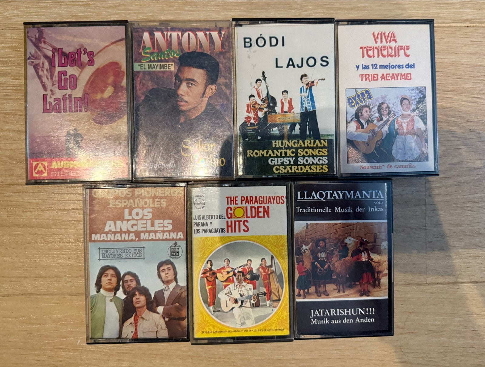 7 diverse Gipsy, Latin en Spaanse muziek cassettes, Cd's en Dvd's, Latin en Salsa, Gebruikt, 2 t/m 25 bandjes, Ophalen of Verzenden