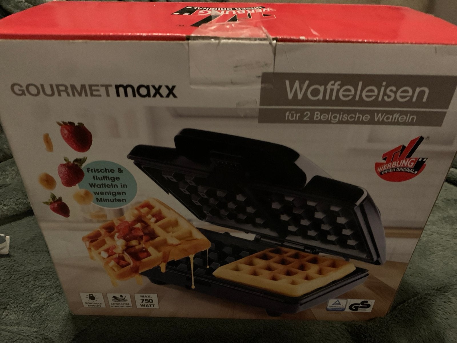 GOURMETmaxx Wafelijzer voor 2 Belgische wafels, Ophalen of Verzenden, Nieuw