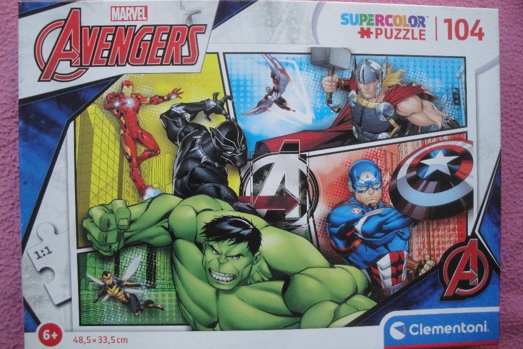 CLEMENTONI SUPER COLOR KINDERPUZZLE 104stukjes 1,95euro, Ophalen of Verzenden, Minder dan 500 stukjes, Zo goed als nieuw, Legpuzzel