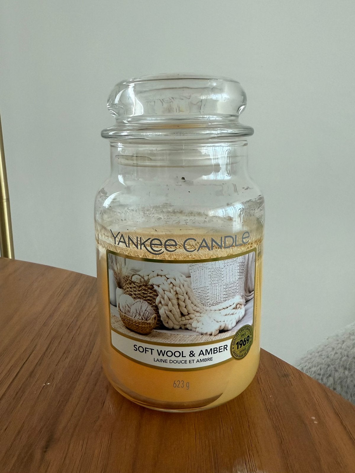Yankee Candle Large Jar, Gebruikt, Overige merken, Geel, Ophalen of Verzenden