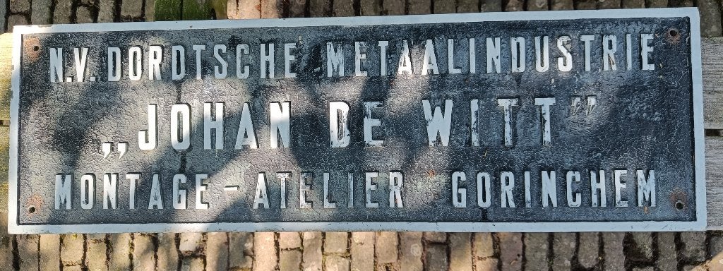 Oud gietijzeren fabrieksbord, Antiek en Kunst, Curiosa en Brocante, Ophalen
