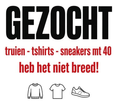 Gezocht kleding, Ophalen, Zo goed als nieuw, Zwart