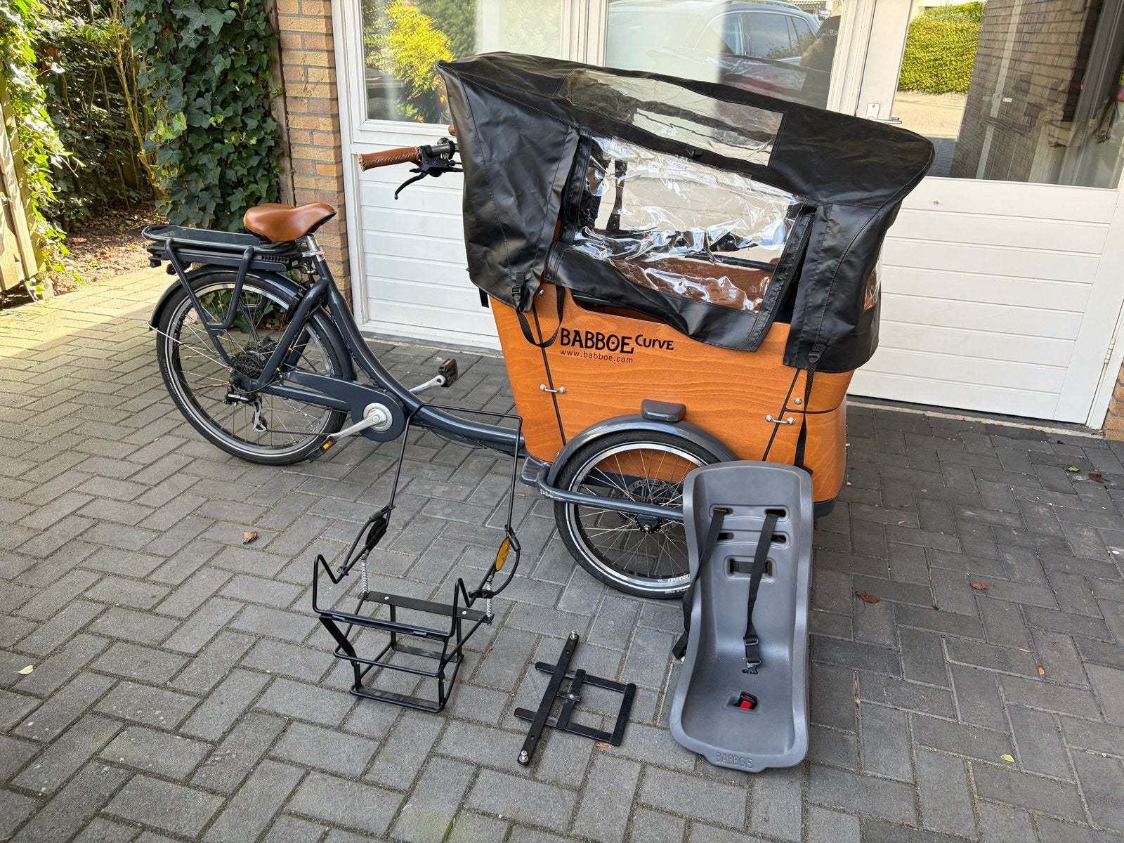 Babboe Curve bakfiets - Gekeurd, slechts 1964 km!, Ophalen, Zo goed als nieuw, 2 kinderen, Elektrisch
