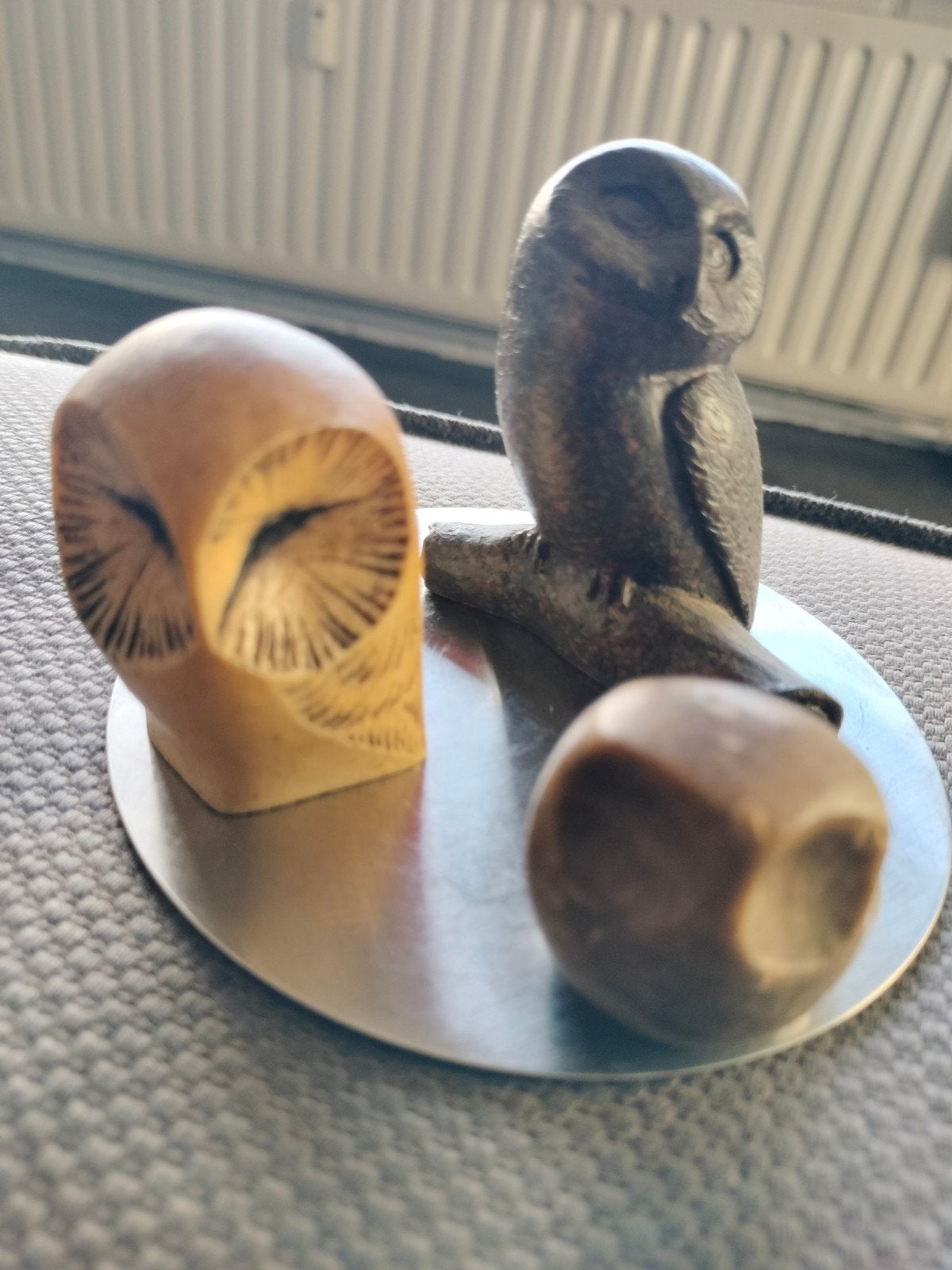Drie beeldjes van uilen, Verzamelen, Beelden en Beeldjes, Ophalen of Verzenden, Zo goed als nieuw